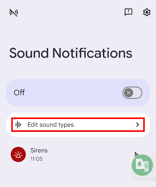 Tap Edit sound types